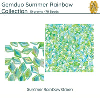 Gemduo Beads, Summer Rainbow Collection, 10g. - The Argus Collection