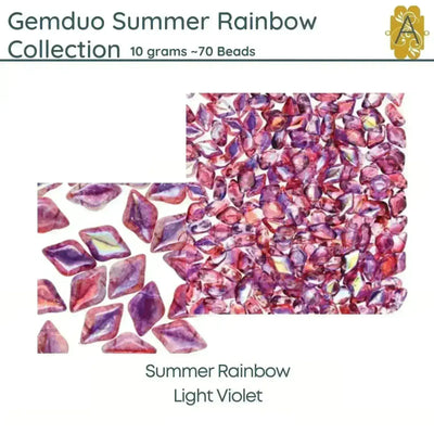 Gemduo Beads, Summer Rainbow Collection, 10g. - The Argus Collection
