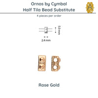 Ornos, Cymbal Half-Tila Bead Substitutes, 4 Pcs. 4 Finishes - The Argus Collection