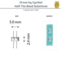 Ornos, Cymbal Half-Tila Bead Substitutes, 4 Pcs. 4 Finishes - The Argus Collection