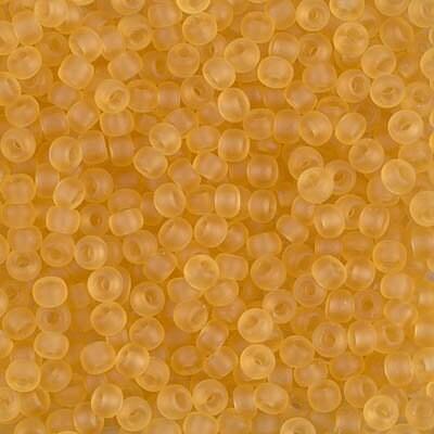 8/0 Miyuki Seed beads 10g, LT Topaz Matte Transparent 132F, Lt Topaz AB Matte 132FR, Topaz Transparent 133, Topaz Transparent Matte 133F - The Argus Collection