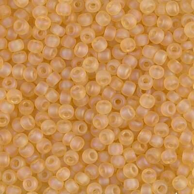 8/0 Miyuki Seed beads 10g, LT Topaz Matte Transparent 132F, Lt Topaz AB Matte 132FR, Topaz Transparent 133, Topaz Transparent Matte 133F - The Argus Collection