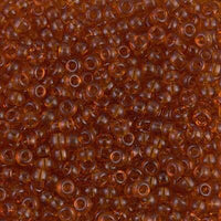 8/0 Miyuki Seed beads 10g, LT Topaz Matte Transparent 132F, Lt Topaz AB Matte 132FR, Topaz Transparent 133, Topaz Transparent Matte 133F - The Argus Collection