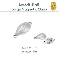 Lock-It, Magnetic Large Shell Clasp 2 Finishes - The Argus Collection