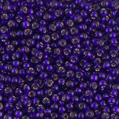 8/0 Miyuki Seed beads 10 g, Blue Zircon Silver Lined 1425, Dark Violet Silver Lined 1427, Lichen Silver Line 1456, Bright Purple Opaque 1477 - The Argus Collection