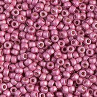 8/0 Miyuki Seed beads 10 g, Berry Matte Duracoat Galvanized 4208F, DK Coral Duracoat Galv 4209, Hot Pink Duracoat Gal 4210, 4210F - The Argus Collection