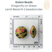 Carved Ceramic Lentil Beads, Medium, by Golem Studios, 9 Designs - The Argus Collection