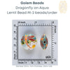 Carved Ceramic Lentil Beads, Medium, by Golem Studios, 9 Designs - The Argus Collection