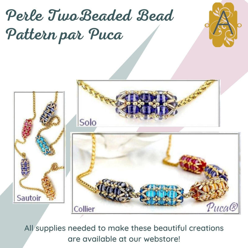 Perle Two Beaded Bead Pattern par Puca - The Argus Collection