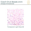 Czech Druk Beads, 4mm, 8 Colors - The Argus Collection