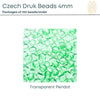 Czech Druk Beads 4mm, Assorted, 8 colors - The Argus Collection