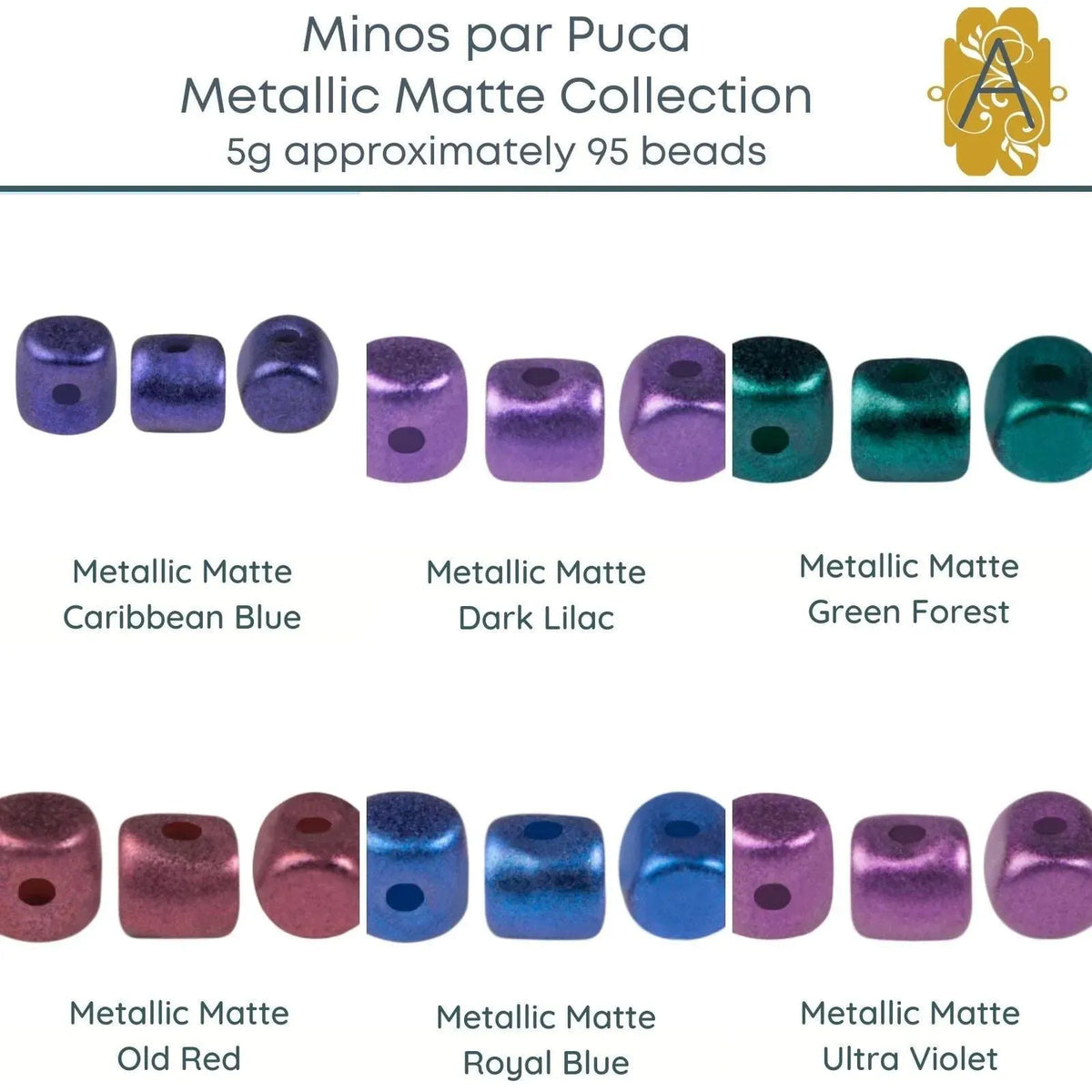 Minos par Puca, New Metallic Matte Collection, 5 grams, 6 Colors - The Argus Collection