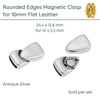 Lock-It Rounded Magnetic Clasp, 10mm, 2 Finishes - The Argus Collection