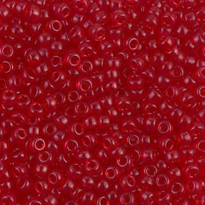 8/0 Miyuki Seedbeads 10 g, Orange AB Matte Transparent 138FR, Ruby Transparent 141, Ruby Matte 141F, Ruby AB Matte Transparent 141FR - The Argus Collection