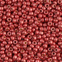 8/0 Miyuki Seed beads 10 g, Berry Matte Duracoat Galvanized 4208F, DK Coral Duracoat Galv 4209, Hot Pink Duracoat Gal 4210, 4210F - The Argus Collection