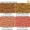 8/0 Miyuki Seed beads 10 g, Brown Duracoat 4459, Yellow Olive Duracoat 4460, Baby Pink Duracoat 4461, Light Pink Duracoat 4462 - The Argus Collection