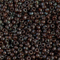 8/0 Miyuki Seedbeads 10 g, Saffron Transparent Picasso 4501, Amber Picasso Transparent 4502, Red Brown Picasso 4503, Garnet Picasso 4504 - The Argus Collection