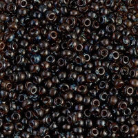 8/0 Miyuki Seedbeads 10 g, Saffron Transparent Picasso 4501, Amber Picasso Transparent 4502, Red Brown Picasso 4503, Garnet Picasso 4504 - The Argus Collection