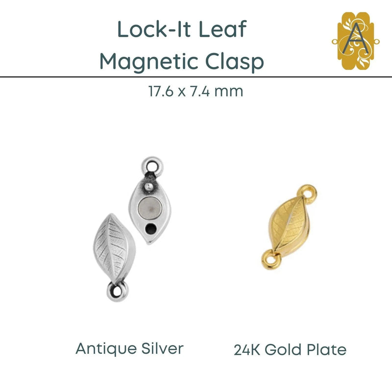 Lock-It, Magnetic Leaf Clasp, 2 Finishes - The Argus Collection