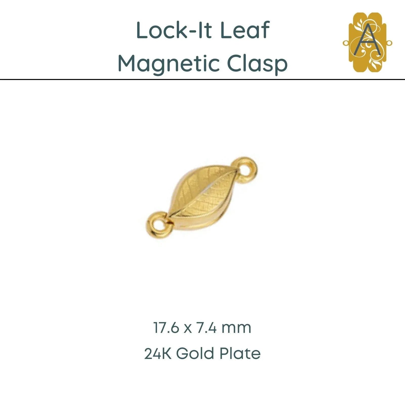 Lock-It, Magnetic Leaf Clasp, 2 Finishes - The Argus Collection