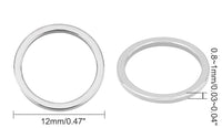 Circle Connectors, 12 or 15mm, 3 Finishes, 6 Pieces - The Argus Collection