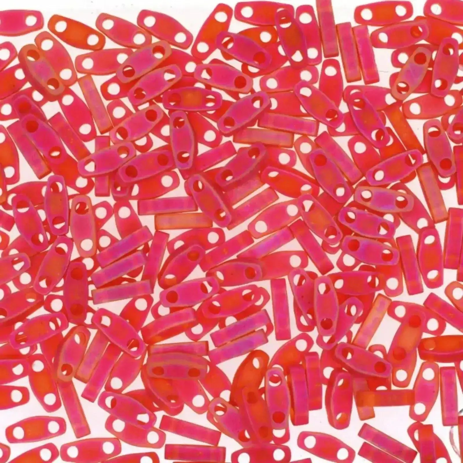 Miyuki Quarter Tila, QTL-140FR, Red Orange Transparent Matte AB, 5g - The Argus Collection