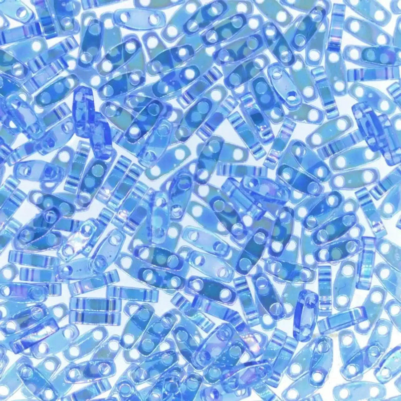 Miyuki Quarter Tila, QTL-261, Sapphire Transparent AB, 5g - The Argus Collection