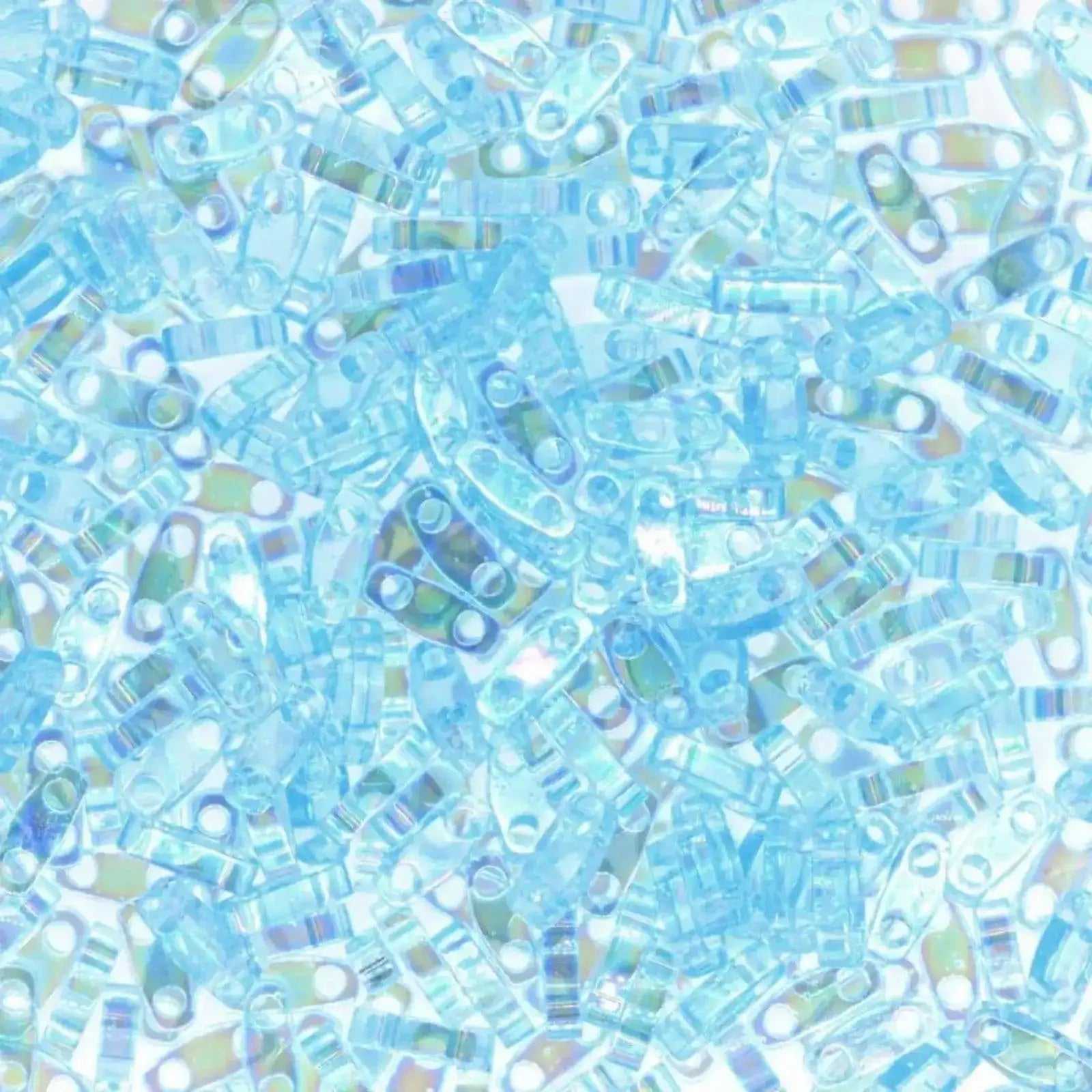 Miyuki Quarter Tila, QTL-260, Aqua Transparent AB, 5g - The Argus Collection