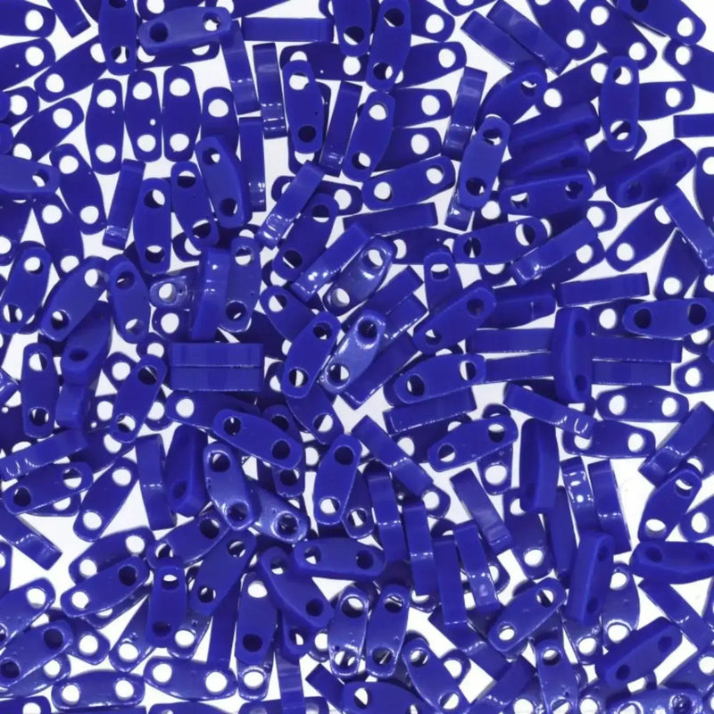 Miyuki Quarter Tila, QTL-414, Cobalt Opaque, 5g - The Argus Collection