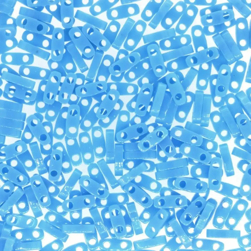 Miyuki Quarter Tila, QTL-413, Turquoise Blue Opaque, 5g - The Argus Collection