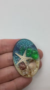 STARFISH Cabochon, Handmade, Resin, Shells & Starfish