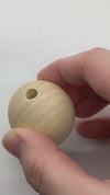 16, 20 or 40mm Wooden Bead, for Beading, Hobbies, Crafts, Ornaments or Decor