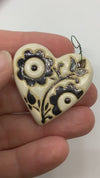 VINTAGE HEART Ceramic Pendant Handmade in Bulgaria