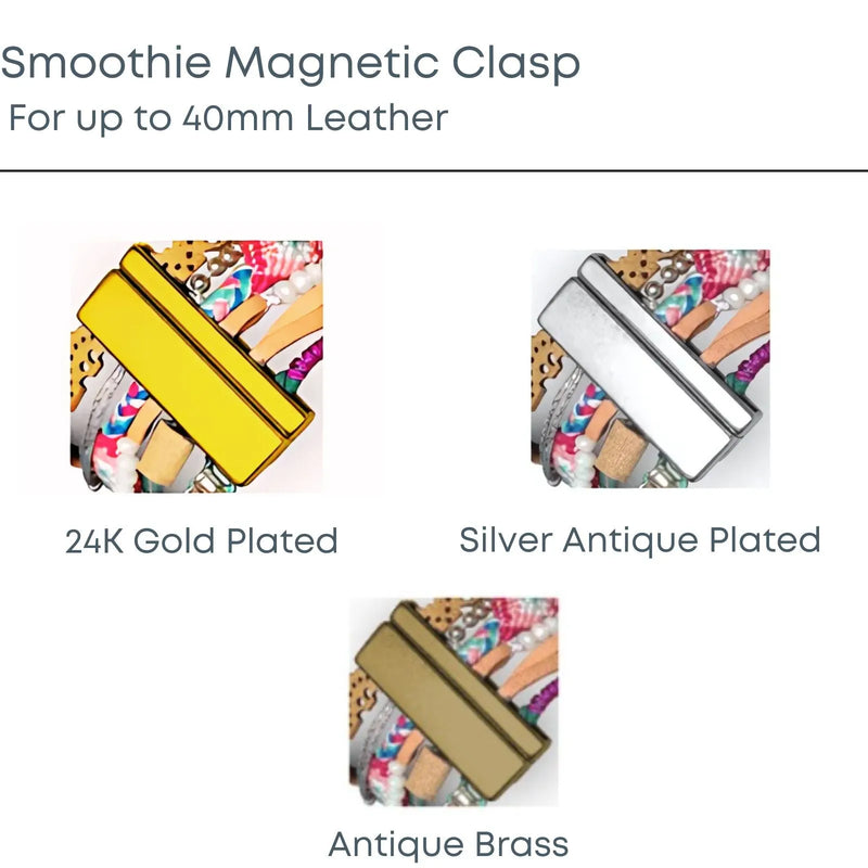 Smoothie, Zamak Magnetic Clasp, For up to 40mm. In Gold Plate, Antique Silver or Antique Brass  - The Argus Collection