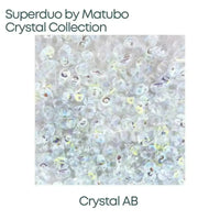 2-hole Superduo Beads in a Crystal Matte Color - The Argus Collection