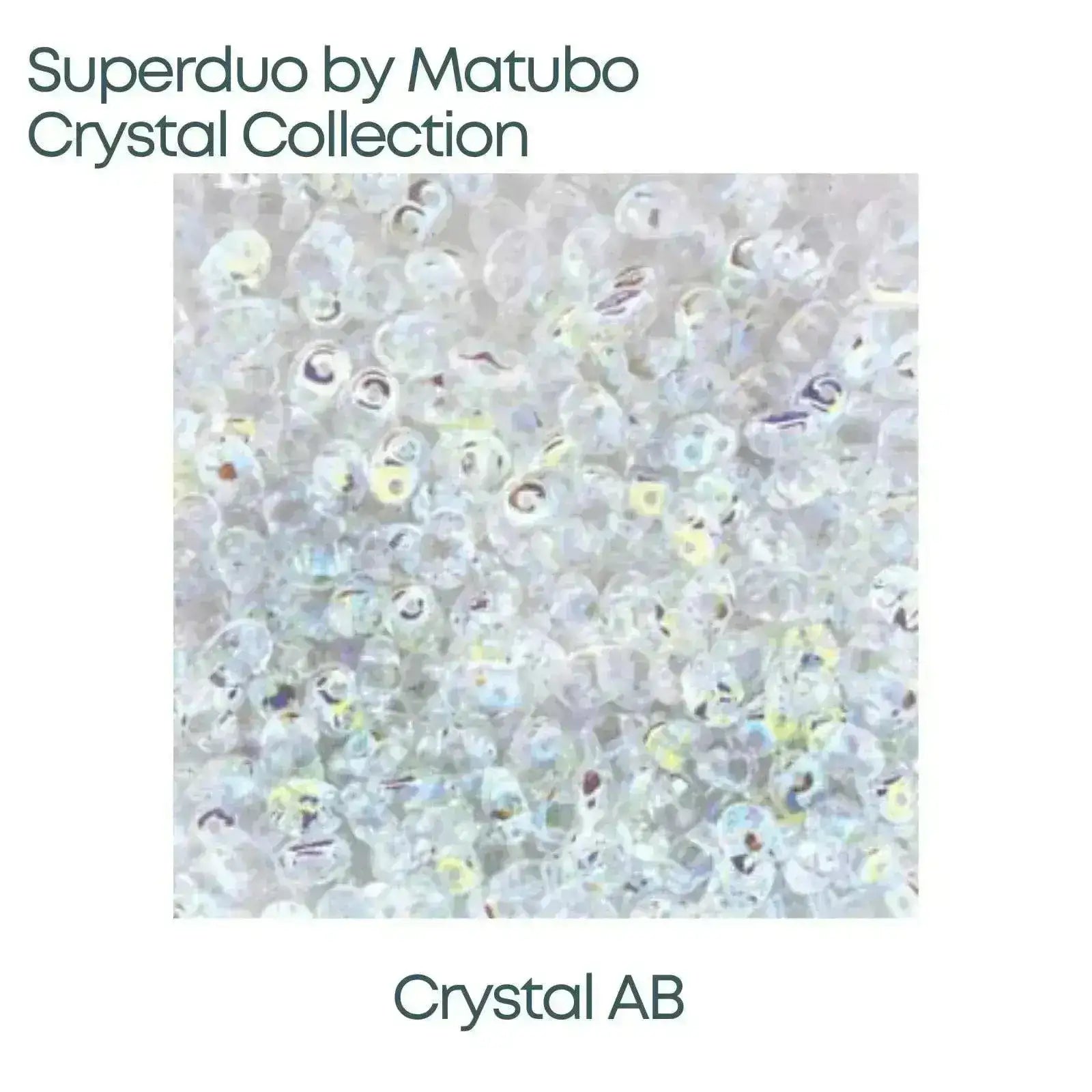 2-hole Superduo Beads in a Crystal Matte Color - The Argus Collection