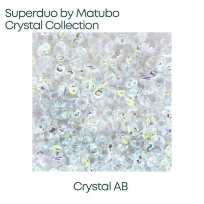 2-hole Superduo Beads in a Crystal Matte Color - The Argus Collection