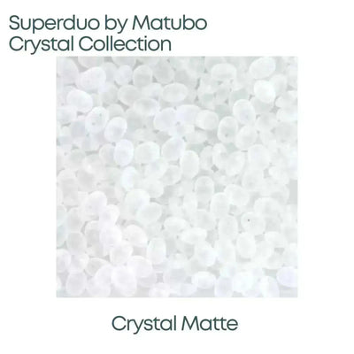 2-hole Superduo Beads in a Crystal Matte Color - The Argus Collection