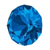 Crystal 1088 Chatons, 39ss, 8mm, Capri Blue by Brilliance (Austria), 2 Pcs. - The Argus Collection