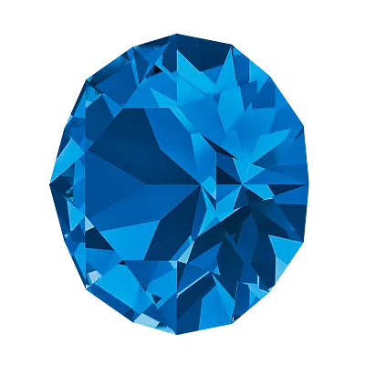Crystal 1088 Chatons, 39ss, 8mm, Capri Blue by Brilliance (Austria), 2 Pcs. - The Argus Collection