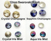 Brilliance Crystal Rivolis, 1122, 12mm, 4 Colors - The Argus Collection