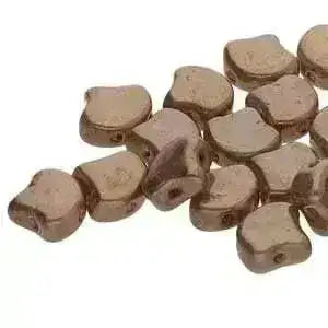 Ginko Beads, 10g., by Matubo, White Opal Senegal Brown-Purple - The Argus Collection
