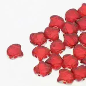Ginko Beads, 10g. by Matubo, Ruby Backlit - The Argus Collection