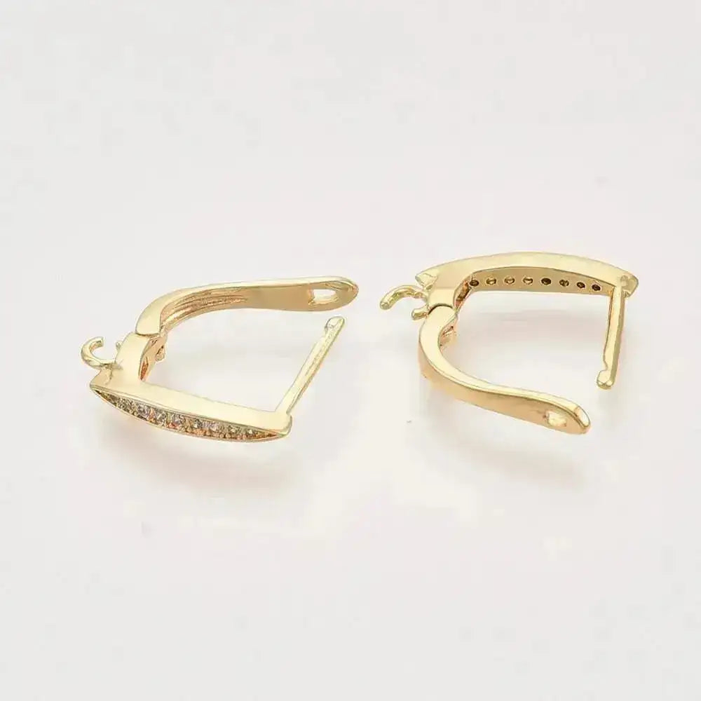 Loire 2, Cubic Zirconia Leverback Earrings, Real Platinum or 18K Gold Plate - The Argus Collection