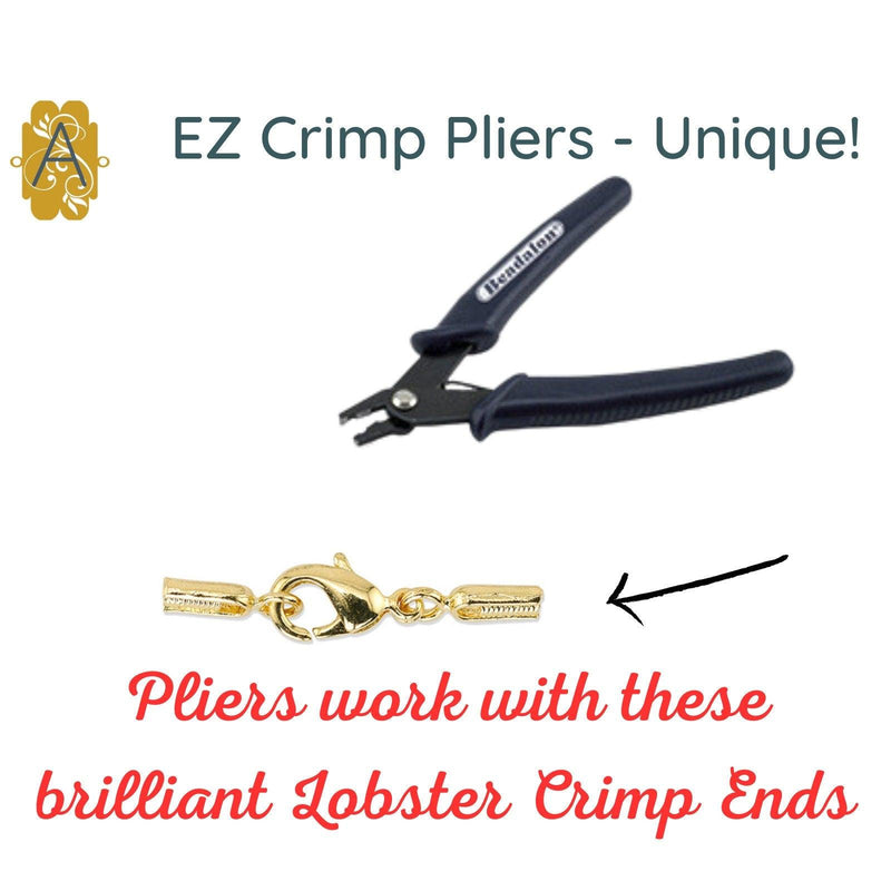 EZ-Crimp End and Lobster Clasp, 3 Sets, 2 Finishes - The Argus Collection