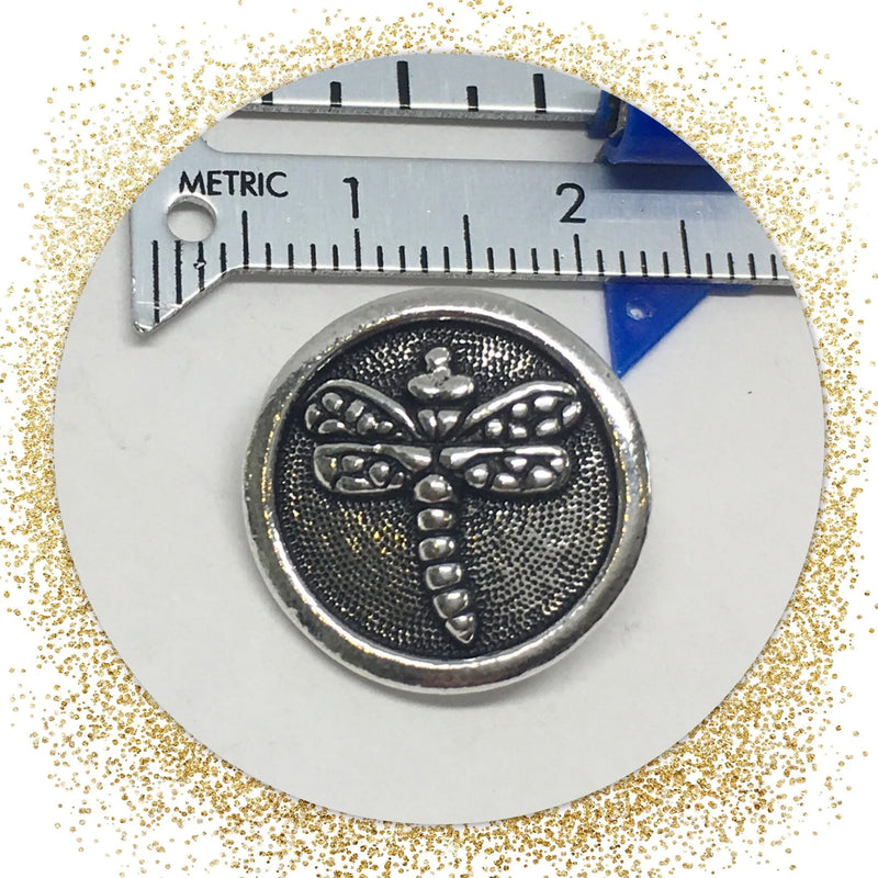 Dragonfly Button, TierraCast, 2 Pcs, 3 Finishes - The Argus Collection