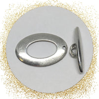 Oval Toggle Clasp, Large 27x30mm, 2 Finishes - The Argus Collection