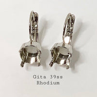 Gita Leverback Earring Settings, Holds 39ss Chaton - 1 pair - The Argus Collection