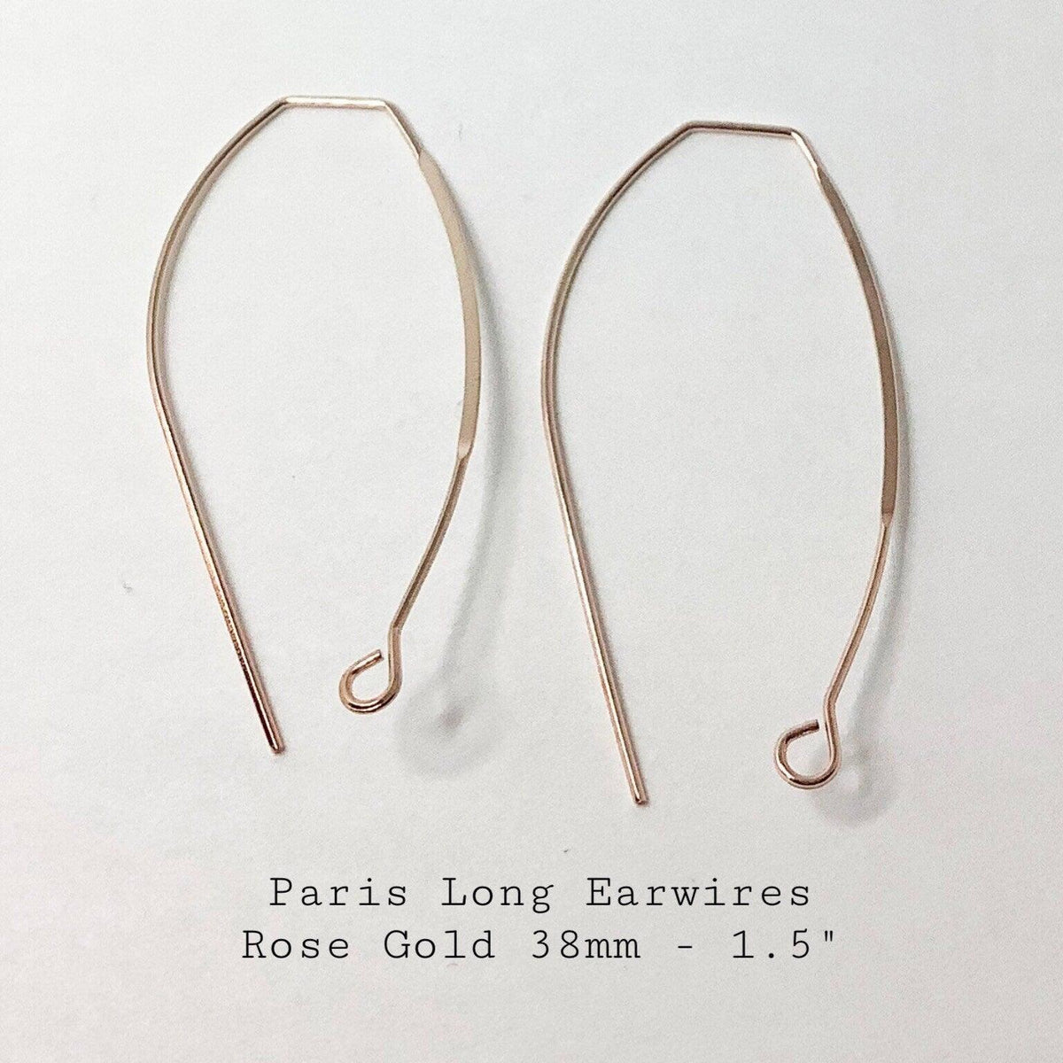 Paris I Long Earring Wires Shepherd Hook Style in 4 Finishes - The Argus Collection