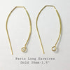 Paris I Long Earring Wires Shepherd Hook Style in 4 Finishes - The Argus Collection